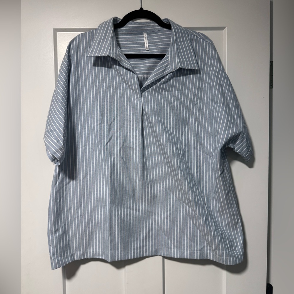Passport Blue and White Striped Shirt